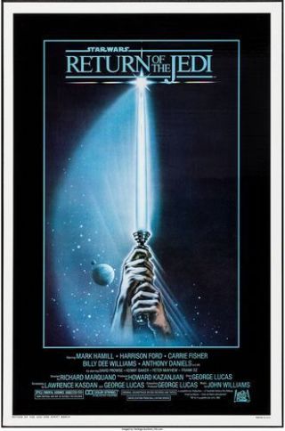 Vintage Star Wars Return Of The Jedi Movie Poster Print A3/a4
