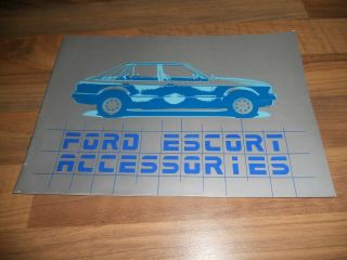 Vintage Ford Escort Mk3 Accessories Booklet 1980