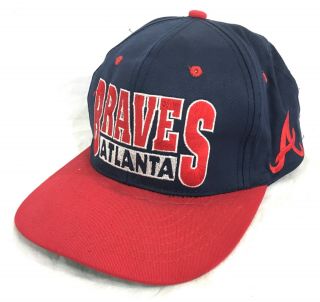 Vintage 1990s Mlb Youth Baseball Cap Embroidered Hat Atlanta Braves A50