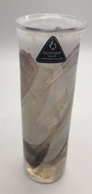 Vintage Isle Of Wight Glass Summer Vase 5 1/2 Inches