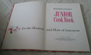 Cookbook: Vintage Better Homes and Gardens Junior Cook Book 1963 2