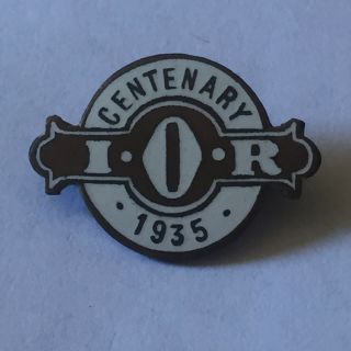 I.  O.  R Centenary 1935 Badge Pin Collectable Retro Vintage