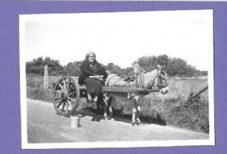 Milk Kart Co.  Kerry Ireland Vintage Old Photo 8x5cm Ha2