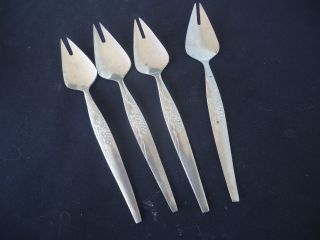 4 Vintage Retro Stainless Steel Splayds Buffet Forks