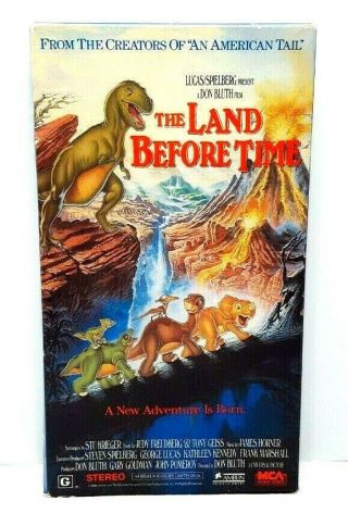 The Land Before Time Vhs Video Tape Movie Dinosaur Vintage 1988 Steven Spielberg