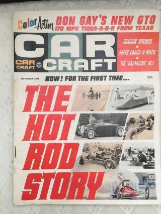 Vintage Car Craft Sept1966 - Hot Rod Story,  Don Gay 1966 Gto,  Kohler Anglia,  Vg Cond
