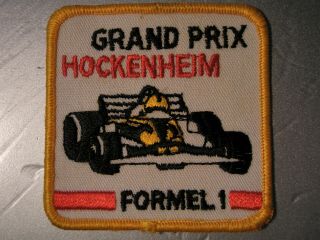 Vintage Hockenheim Circuit Formula 1 Patch,  Grand Prix,  Motor Racing,