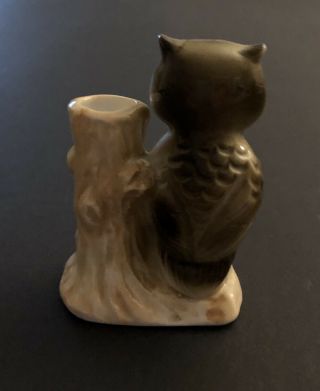Vintage OWL Ceramic Toothpick Holder 3