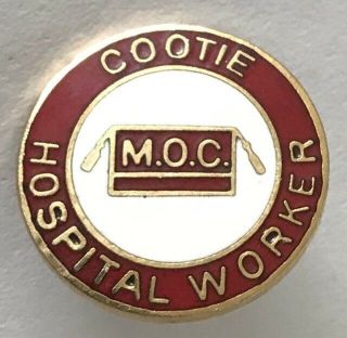 Cootie Hospital Worker Moc Veteran Badge Pin Vintage Medical Army (n24)