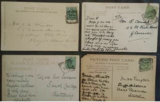 Vintage Printed Postcard Gb Ke Vii Kettering Skegness Brentwood Squared C Pm