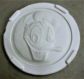 Vintage 9 " Donald Duck Plate Ceramic Slip Cast Mold By Walt Disney Productions