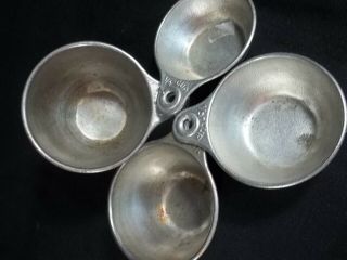 Vintage Metal Measuring Cups Set of 4 3