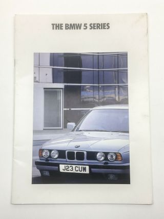 Vintage Bmw 5 Series Car Brochure 1992 Featuring 518i,  520i 525i 525ix & 535i
