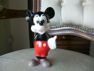 Vintage Disney Mickey Mouse Ornament Figure - Made In Japan - 1960s Vintage