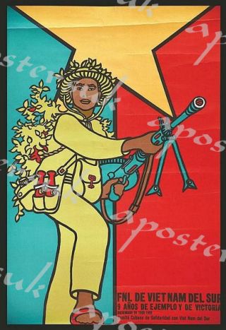 Vintage Cuban Pro Vietnam Poster A3/a4 Print