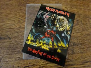 IRON MAIDEN VINTAGE 1980 ' S POSTCARDS PIECE OF MIND NUMBER OF THE BEAST VGC 4