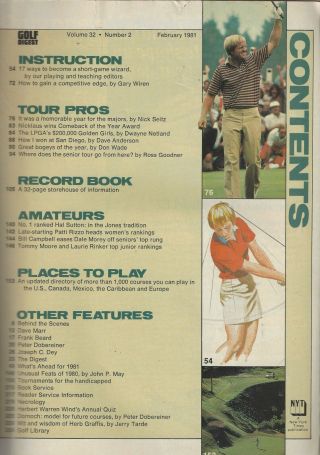Vintage GOLF DIGEST ANNUAL (1981) The Game ' s Authoritative Yearbook S6 2