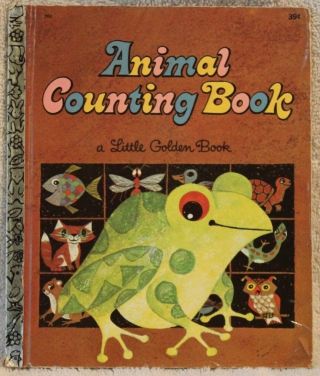Vtg Little Golden Book Childrens Hardcover 1969 Animal Counting Collectible