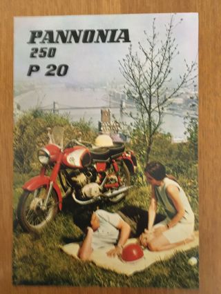 Vintage Pannonia Motorcycle Made In Hungry Brochure Classic Barn Find Old Parts