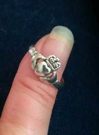 Vintage Sterling Silver 925 Claddagh Ring