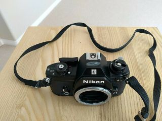 Nikon EM 35mm SLR Film Camera with case.  Vintage,  in good cosmetic. 3