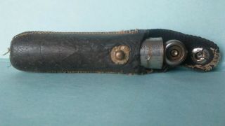Vintage Schrader Tire Pressure Gauge In Leather Case
