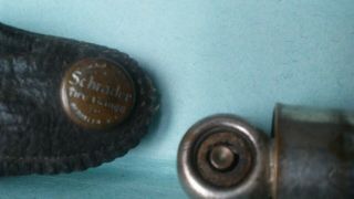vintage schrader tire pressure gauge in leather case 5
