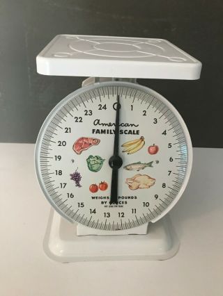 Vintage American Family White Kitchen Food Scale