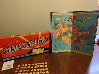 Vintage Board Games Complete Game Of State Capitals
