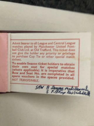 Man United - Vintage Season Ticket Book 78 / 79 Centenary Year 5
