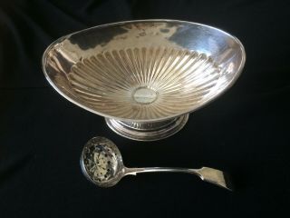 Vintage W H & S Silver Plated Sugar Bowl and Sifter Spoon 4