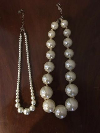 Faux Pearl Necklaces Costume Jewellery Rockabilly Pin - Up Fancy Dress Vintage 50s