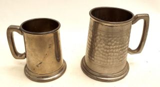2 Vintage English Pewter - Metalware - Tankards/ Mugs - N22