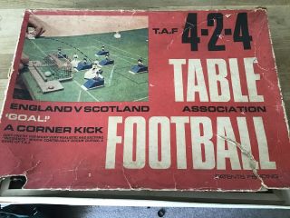 Vintage Taf Table Football Game England V Scotland Pre Subbuteo For Spares