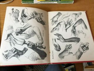 Vintage Hardback Book How To Draw Hands 1944 Art Drawing Sketching Good Cond