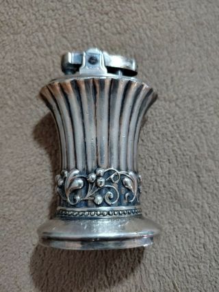 Vintage Ronson Newport Silver Plated Antique Table Lighter