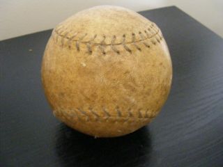 Antique Vintage Large Leather Baseball Sports Ball Approx.  3.  75 Inches Diameter