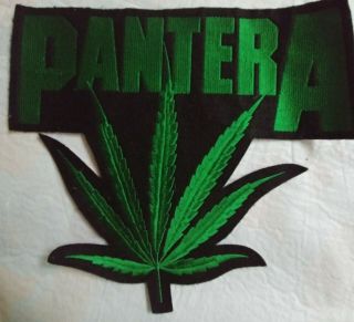 Pantera Vintage Huge Embroidered Pot Leaf Patch