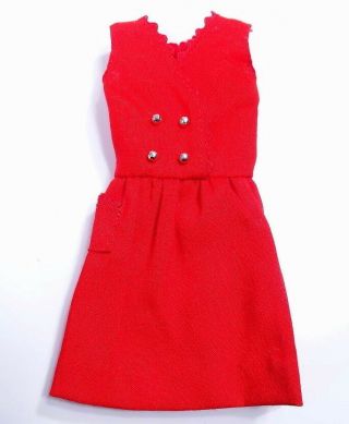 Htf Vintage Skipper Dolls Red Sensation Dress 1day