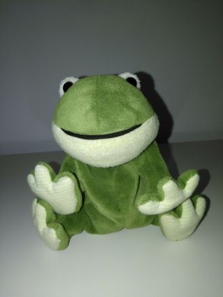 Vintage Steiff Soft Plush Toy Frog With Label And Steiff Button