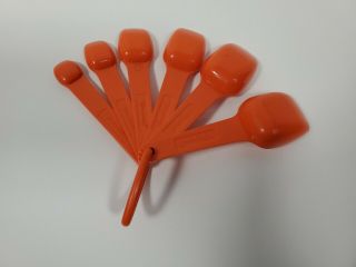Vintage Tupperware Orange Measuring Spoons Sweet 2