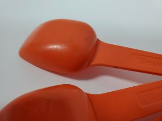 Vintage Tupperware Orange Measuring Spoons Sweet 5