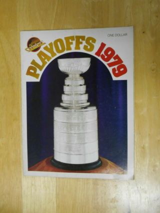Vintage 1979 Nhl Hockey Playoff Program - Vancouver Canucks Vs Philadelphia Flyers