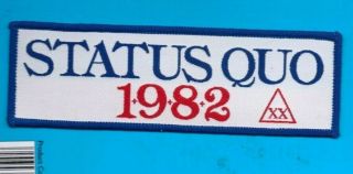 Status Quo 20th Anniversary Vintage 1980s Sew On Patch