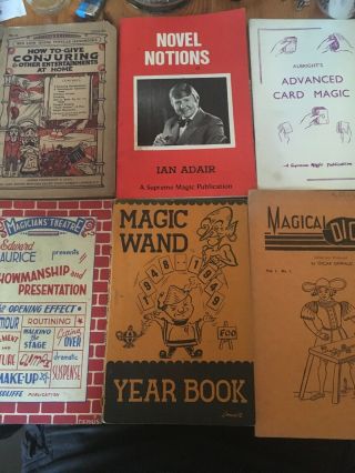 6 Vintage Booklet Magicians Booklets 1940s - 80s Mixed
