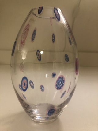 Vintage Dartington Millefiori Glass Vase