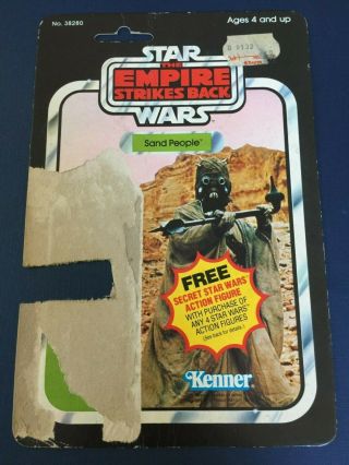 Vintage Star Wars Cardback Sand People.  Empire Strikes Back.  21 Back