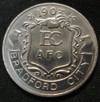Vintage Bradford City Golf Ball Marker Medal Circa 1972 Fa Cup Centenary 27 Mm