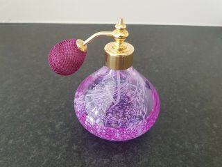 Vintage Caithness Glass Perfume Atomiser Bottle Pink
