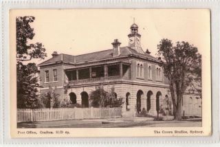 Vintage Postcard Rppc Post Office,  Grafton Nsw 1900s